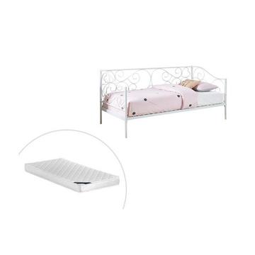 Divano letto Metallo Bianco + materasso VIVIAN