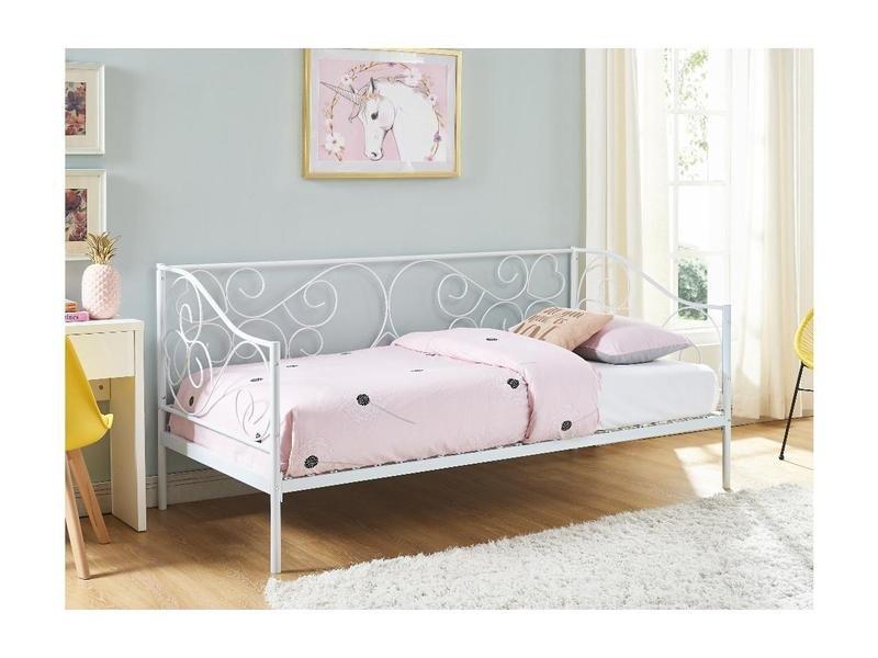 Vente-unique Divano letto Metallo Bianco + materasso VIVIAN  