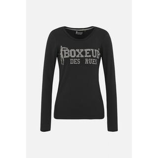 BOXEUR DES RUES  T-Shirt mit Strass-Logo 