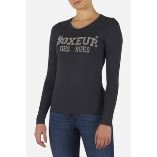 BOXEUR DES RUES  T-Shirt mit Strass-Logo 