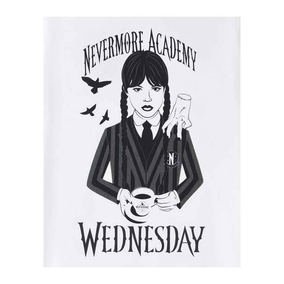 Wednesday T-Shirt Manches Courtes avec Imprimé Graphique  