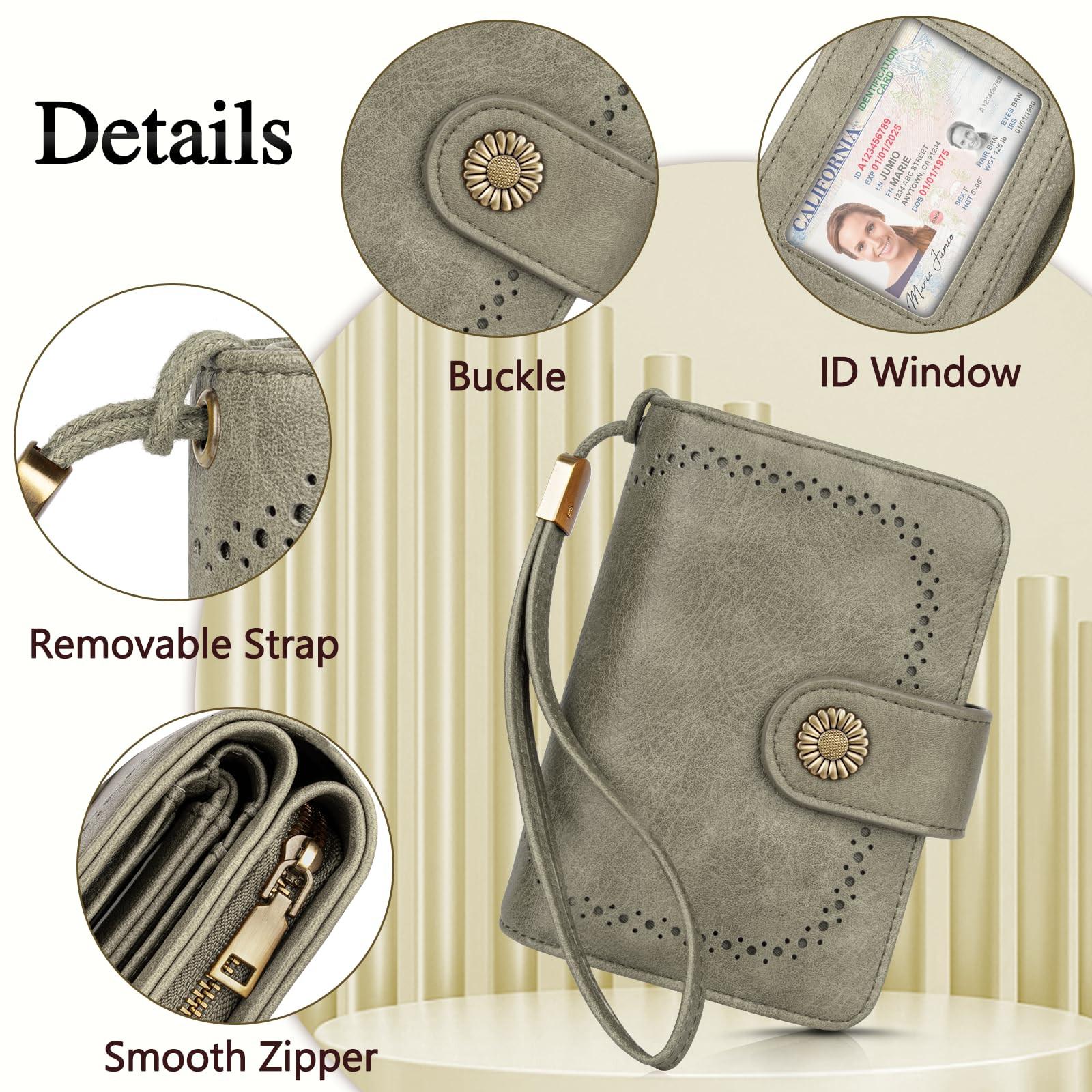 Only-bags.store Portafoglio Vintage in Pelle PU Grande Capacità  