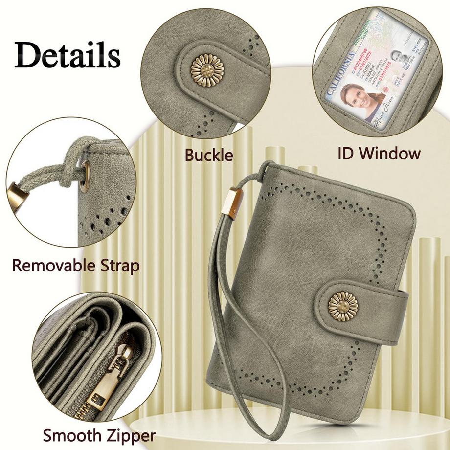 Only-bags.store Portafoglio Vintage Grande Capacità in Pelle PU  