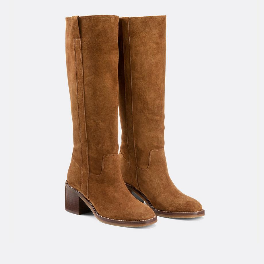 Bottes à talon large