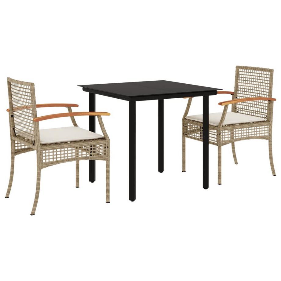 set da pranzo da giardino Polirattan
