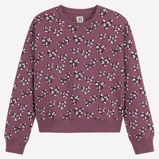La Redoute Collections  Sweat col rond imprimé coeurs en molleton 