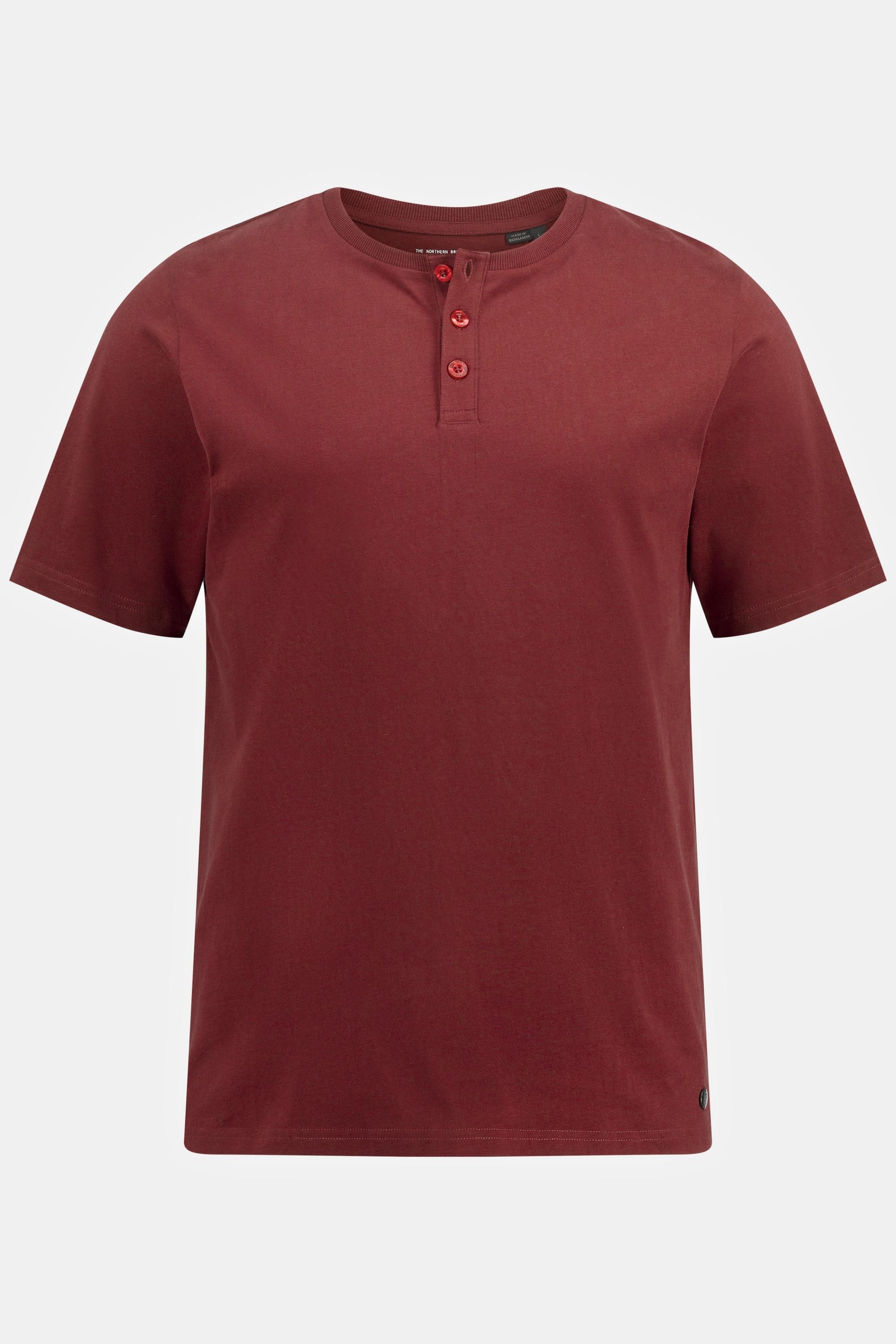 JP1880  T-shirt Henley, collection Basic. Manches courtes et patte de boutonnage 