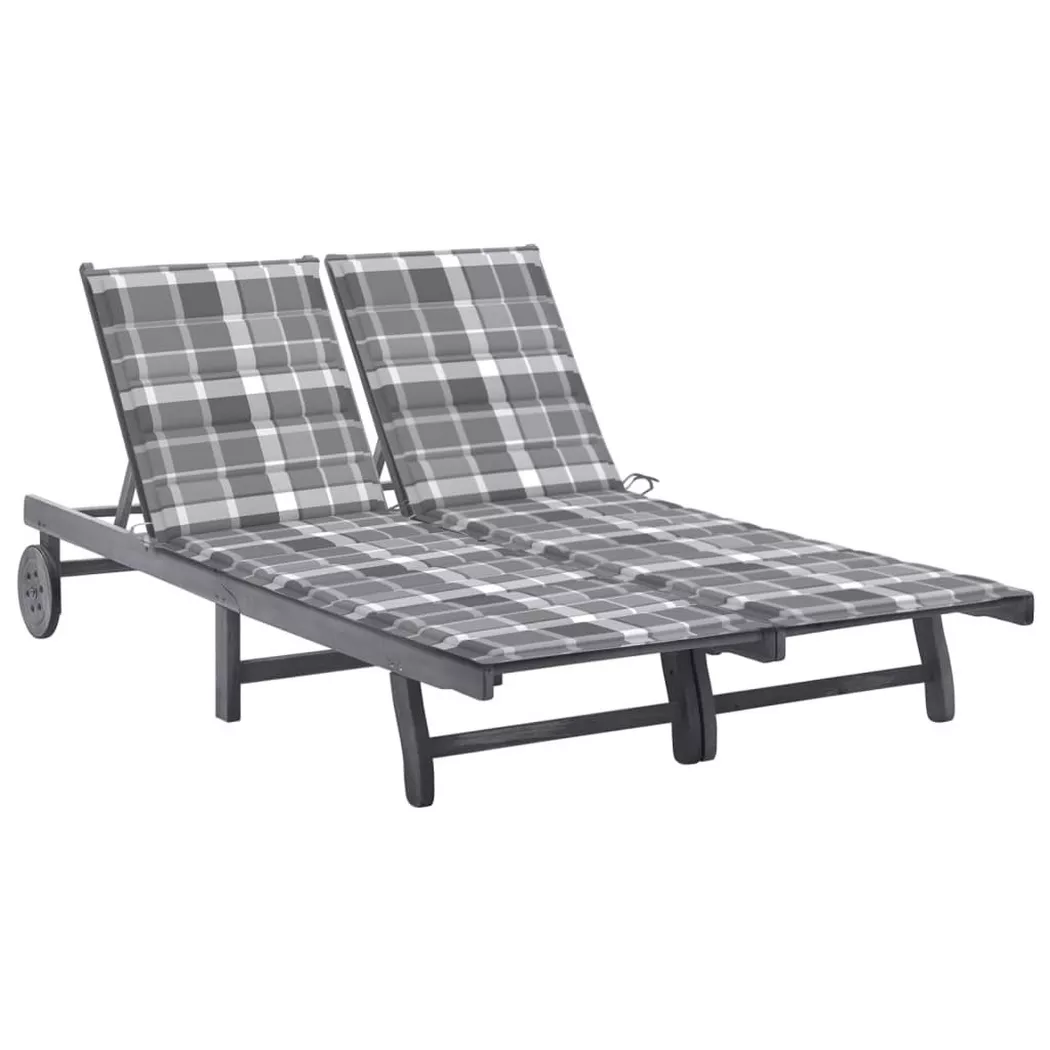 VidaXL - Sonnenliege akazienholz, One Size, Grau