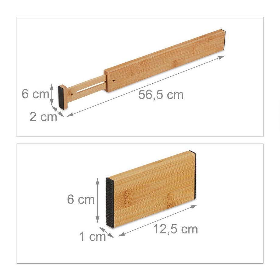 B2X Schubladenteiler aus Bambus  
