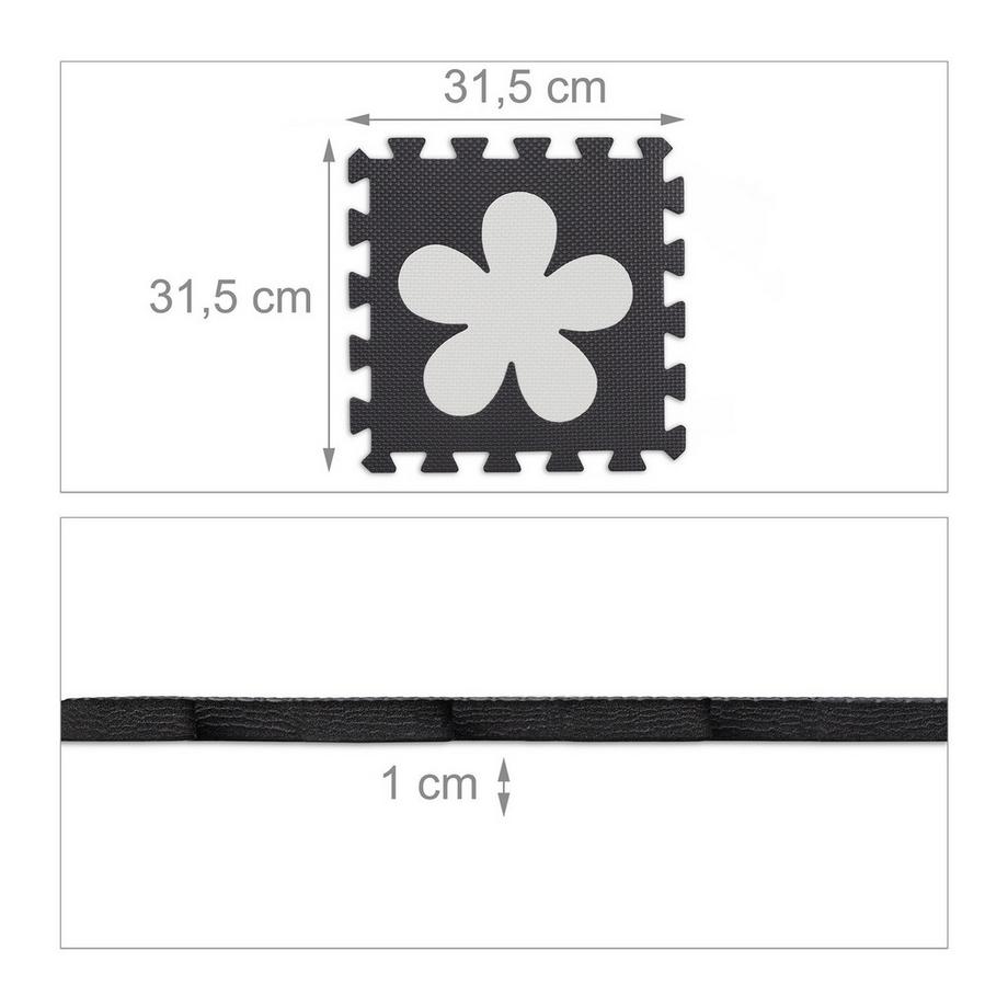 Northix Puzzle 3x3 Puzzlematte Puzzle mit Rahmen  