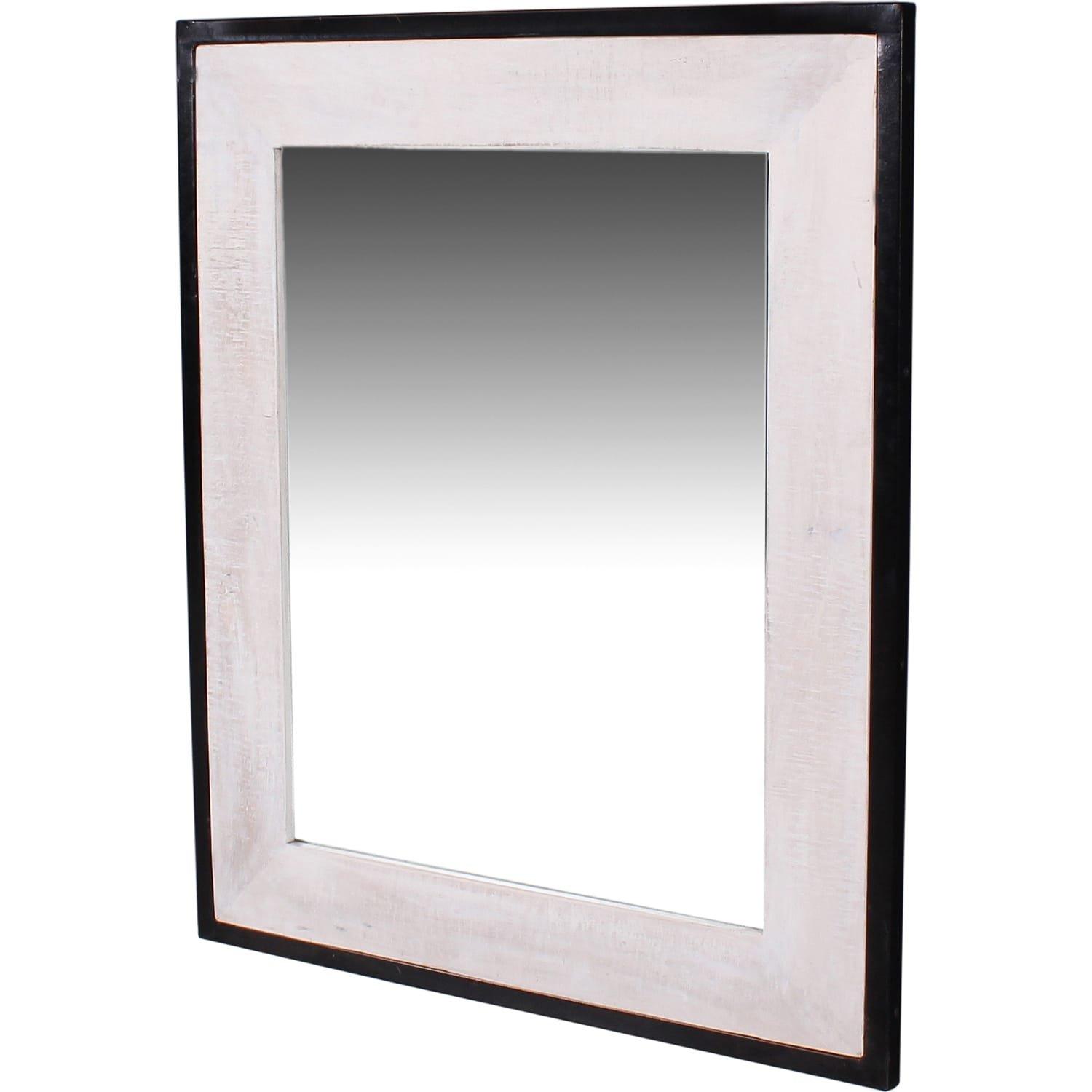 mutoni Miroir lavé blanc 70x80  