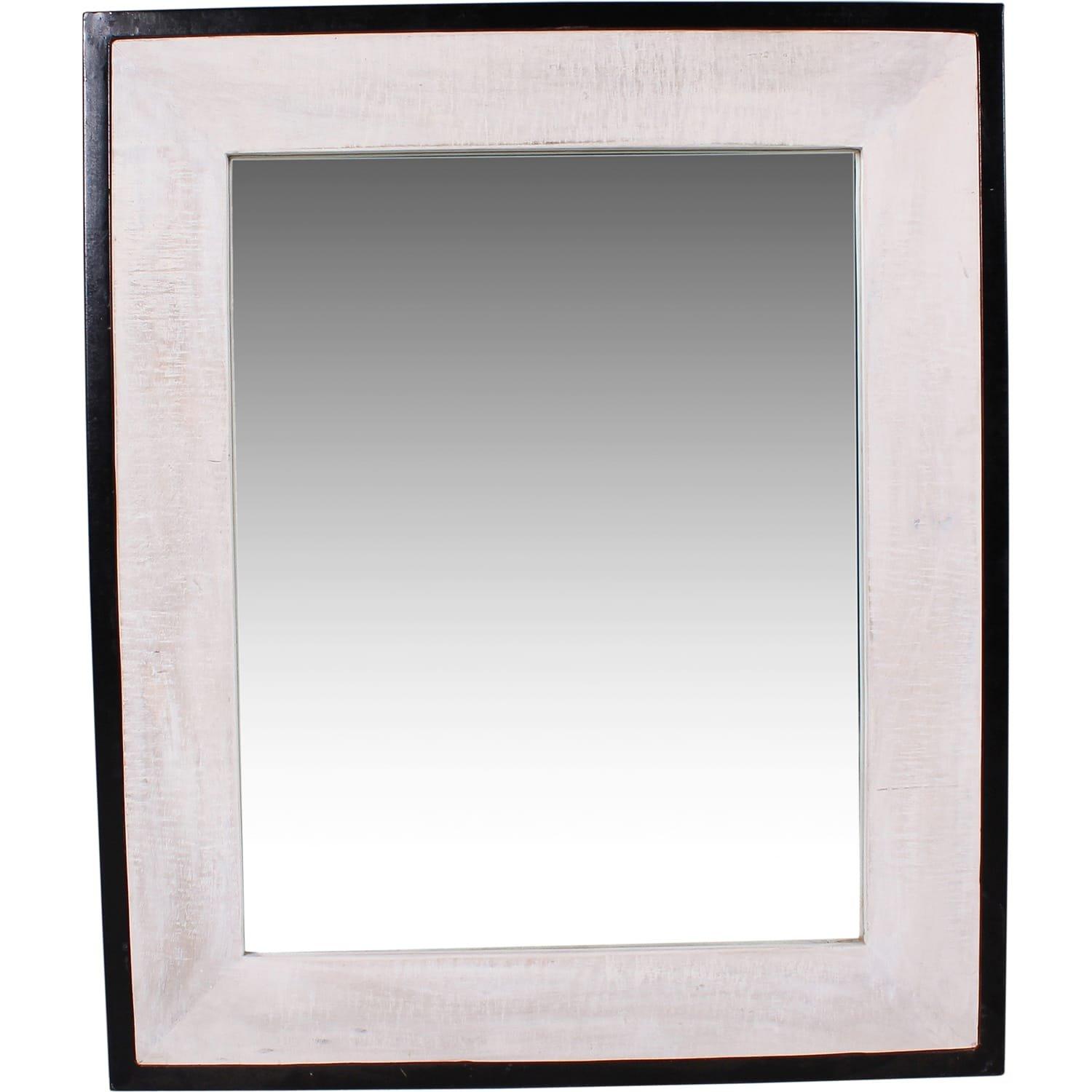 mutoni Miroir lavé blanc 70x80  