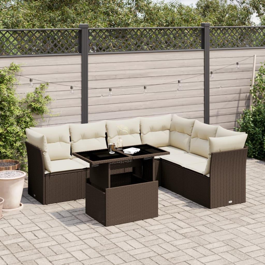 VidaXL set divano da giardino Polirattan  