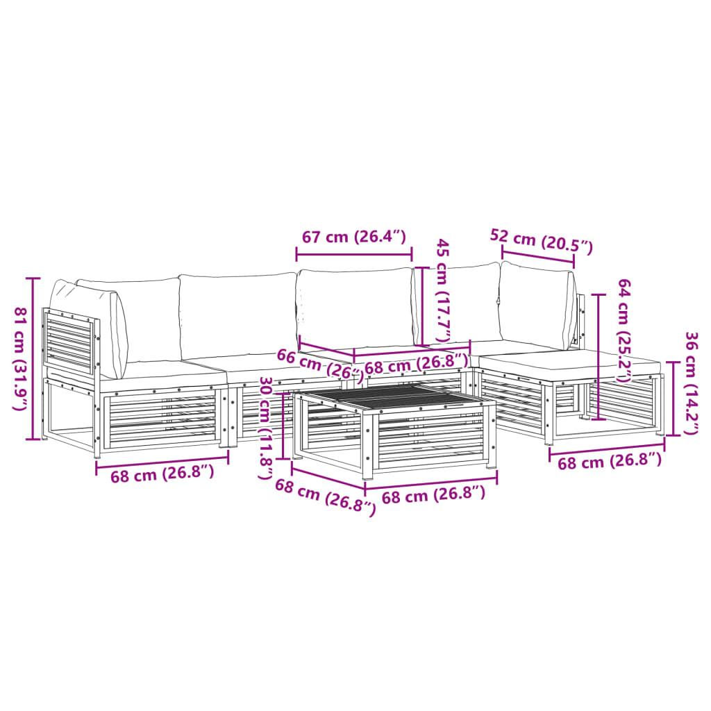 VidaXL Salon de jardin bois  