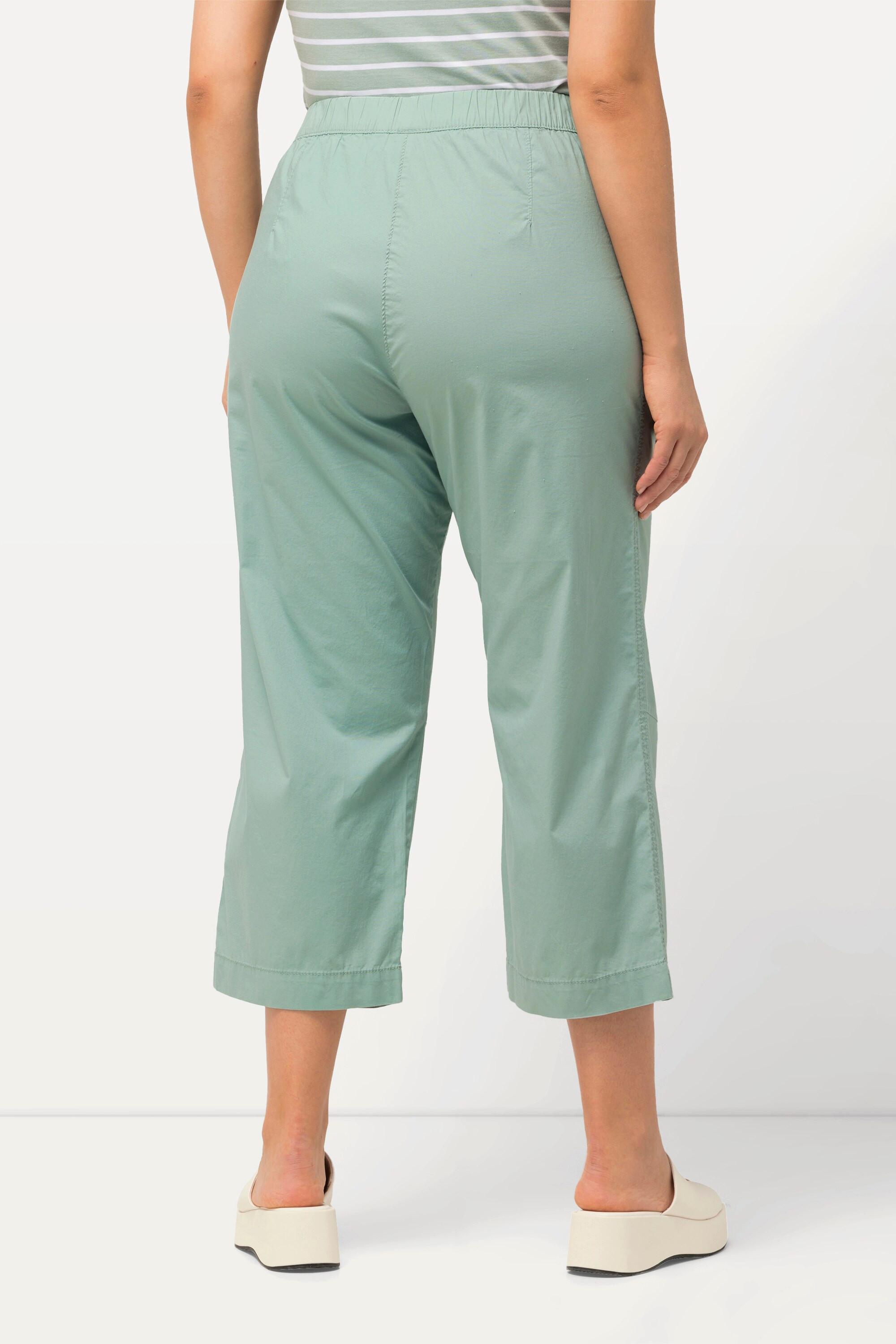 Ulla Popken  Pantalon 7/8 Ruby avec genoux préformés, jambes droites et taille élastique 