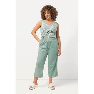 Ulla Popken  Pantalon 7/8 Ruby avec genoux préformés, jambes droites et taille élastique 