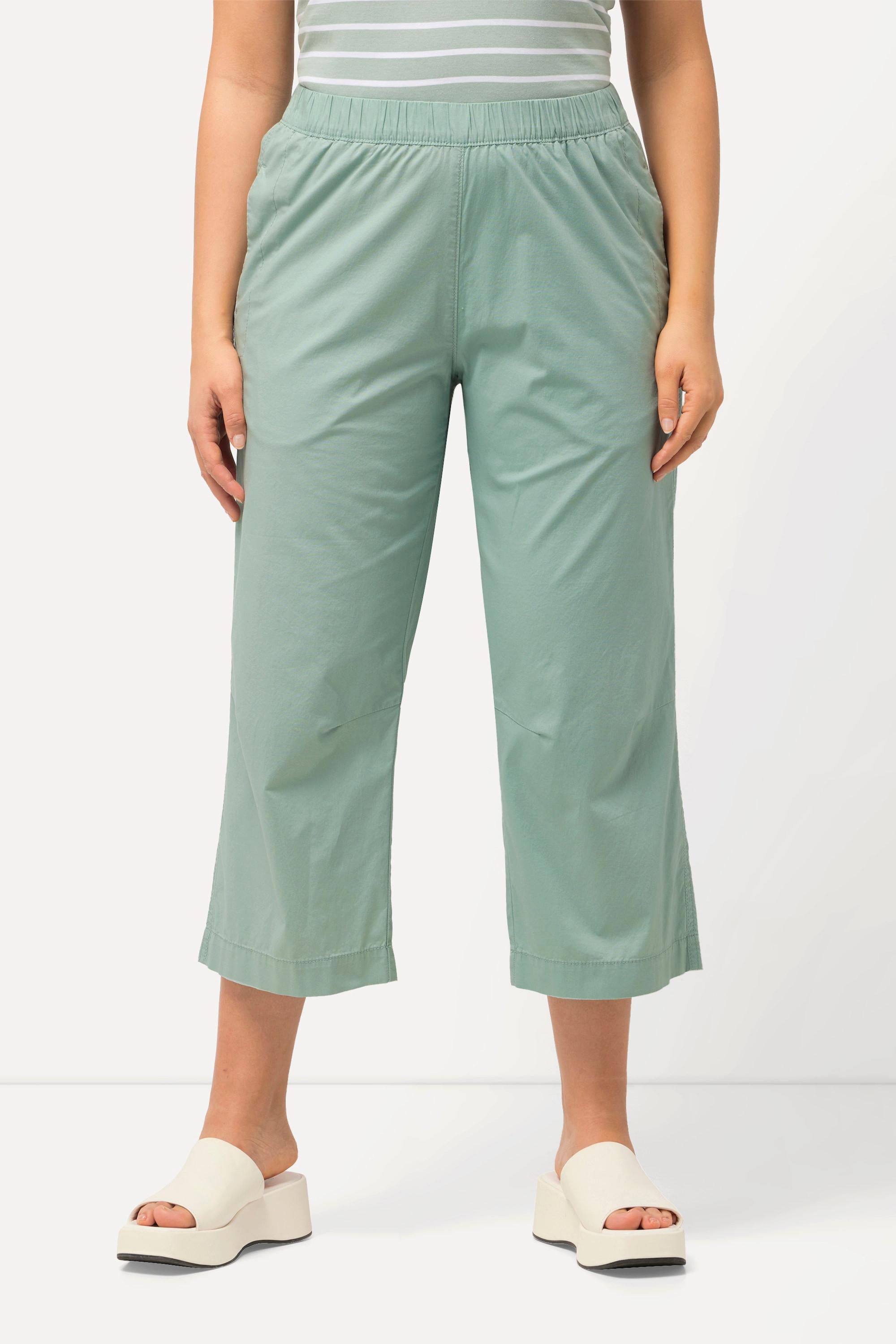 Ulla Popken  Pantalon 7/8 Ruby avec genoux préformés, jambes droites et taille élastique 