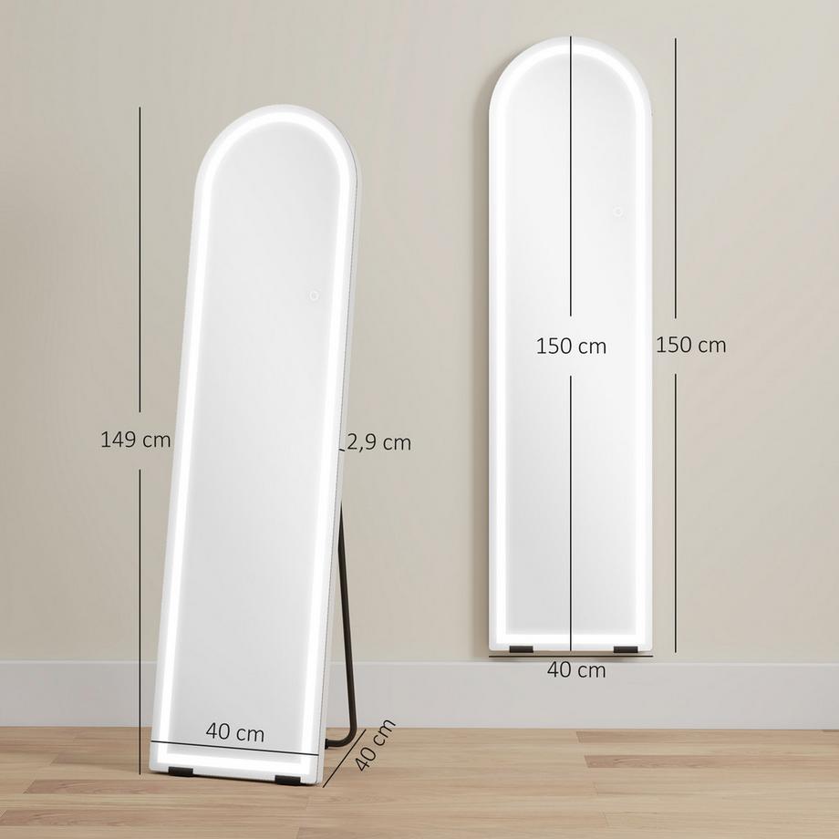 HOMCOM Miroir en pied  
