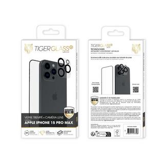 Tiger  Pack Protecteur de caméra + Protège-écran pour iPhone 15 Pro Max 