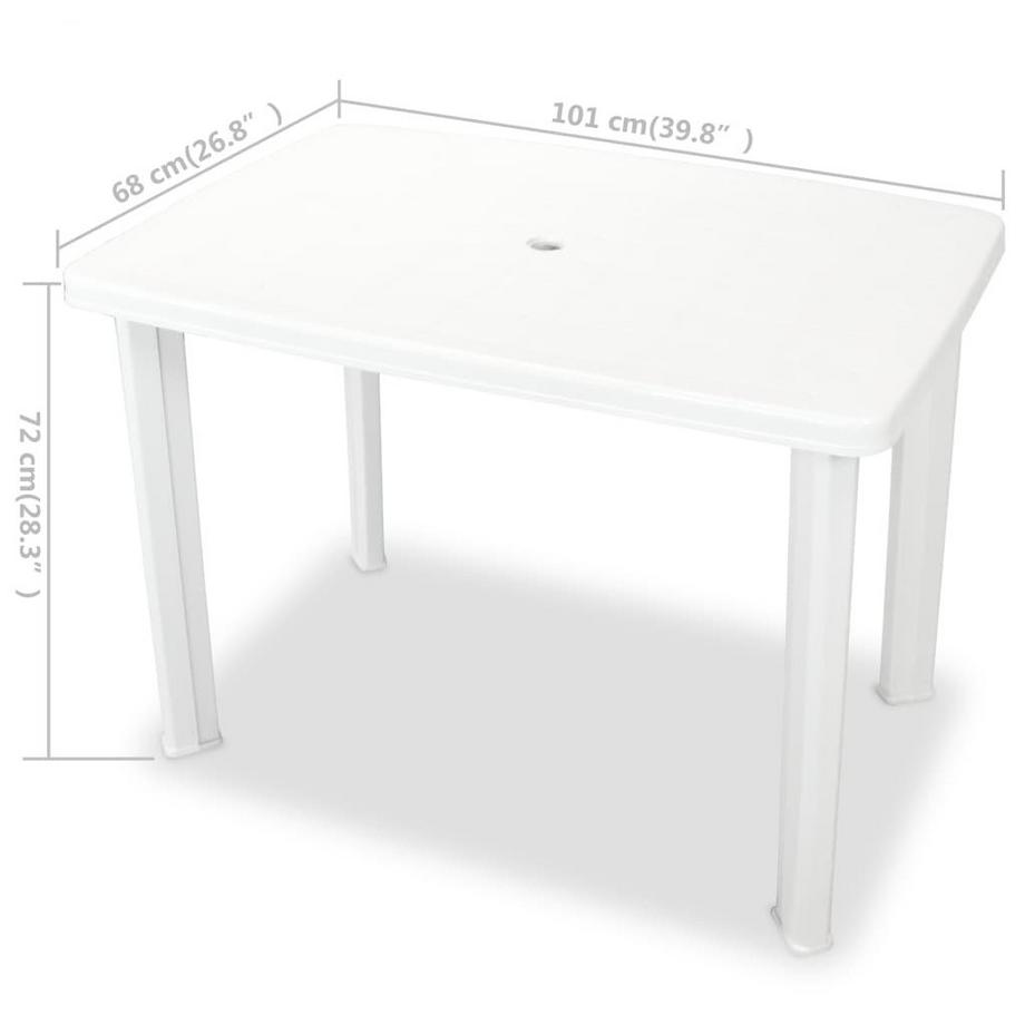 VidaXL tavolo da giardino Plastica  