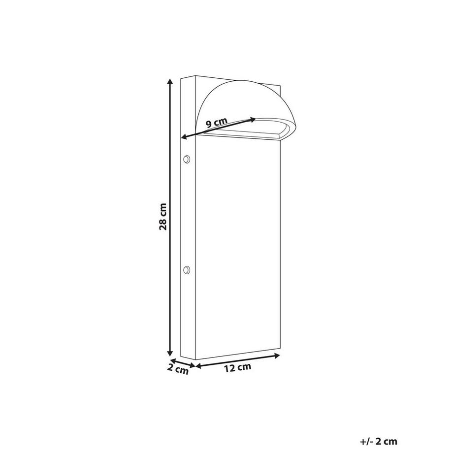 Beliani Lampe murale LED pour l'extérieur en Métal Moderne SAJUR  