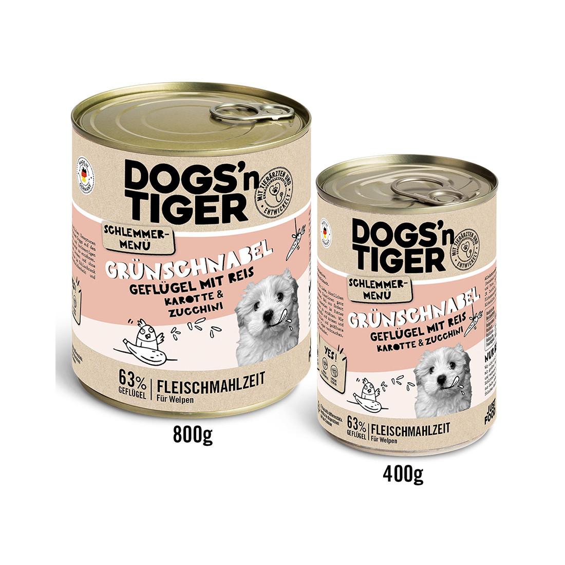 Dogs'n Tiger  Schlemmermenü Grünschnabel 