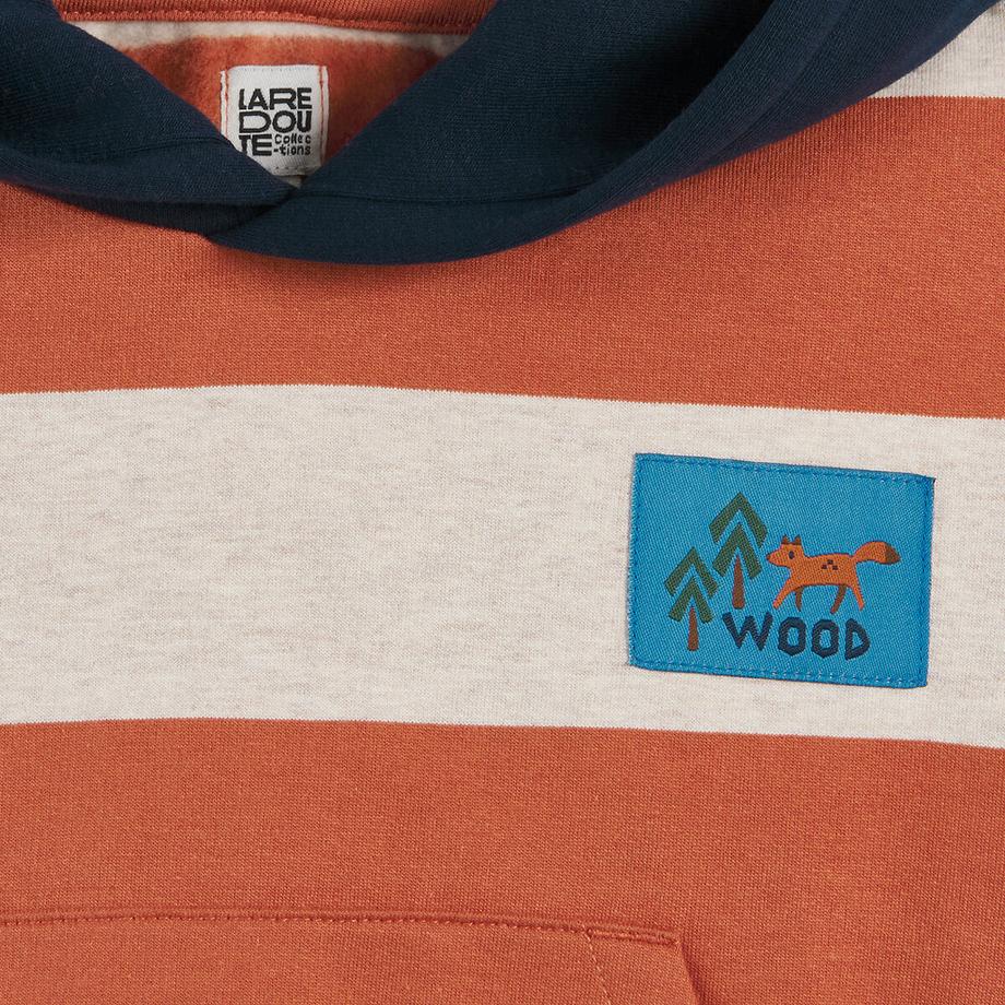 La Redoute Collections  Sweat à capuche rayé 