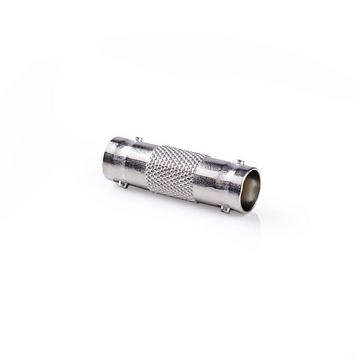 BNC Adapter | BNC Buchse | BNC Buchse | Vernickelt | 50 Ohm | Gerade | Metall | Silber | 10 Stk. | Umschlag