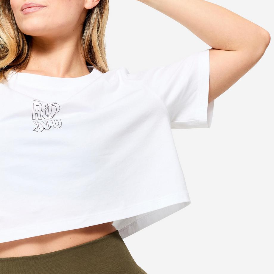 DOMYOS  Crop Top  Loose Fit Baumwolle 