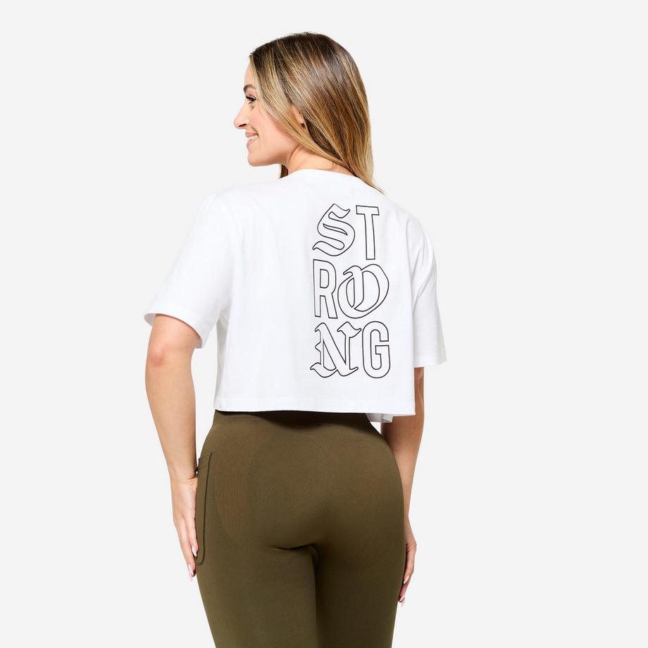 DOMYOS  Crop Top  Loose Fit Baumwolle 