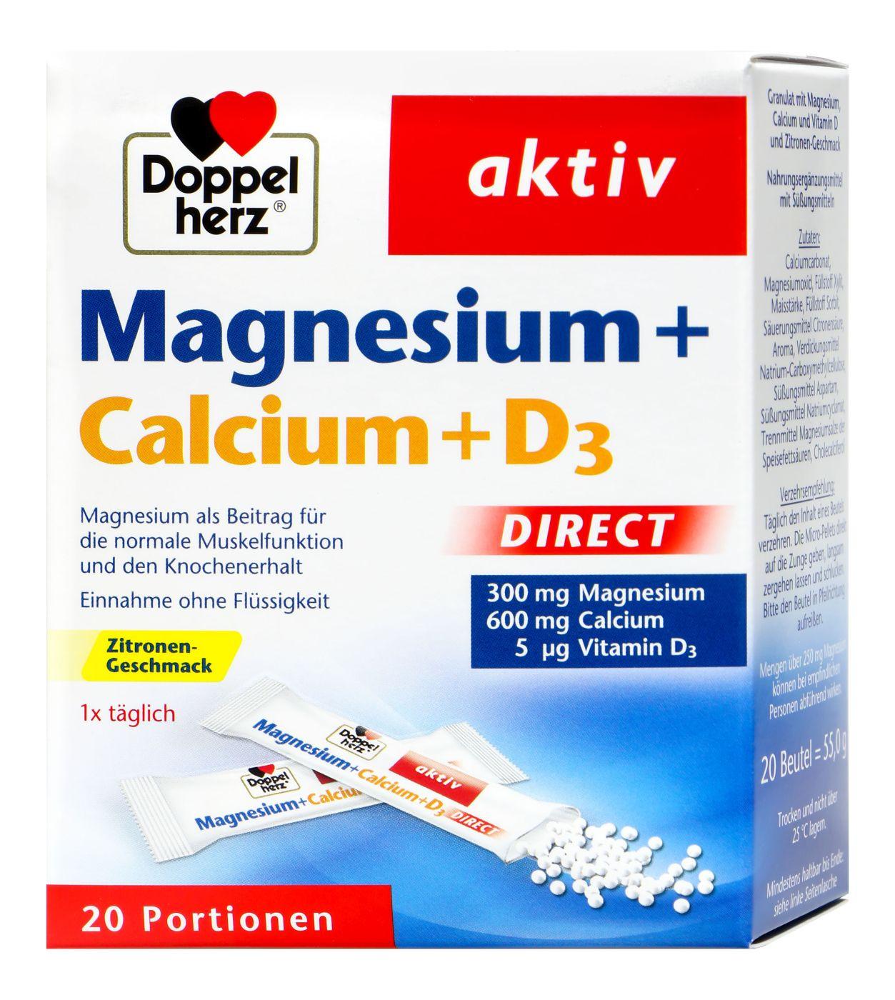 Doppelherz  Doppelherz Magnesium Calcium D3 Direct 