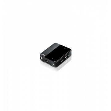 Switch KVM USB DisplayPort/audio a 2 porte (supporto 4K e cavi inclusi)