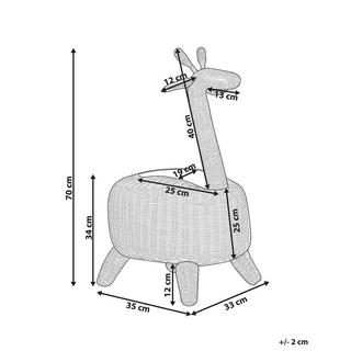 Beliani Korb en Rattan Boho HAINAN  