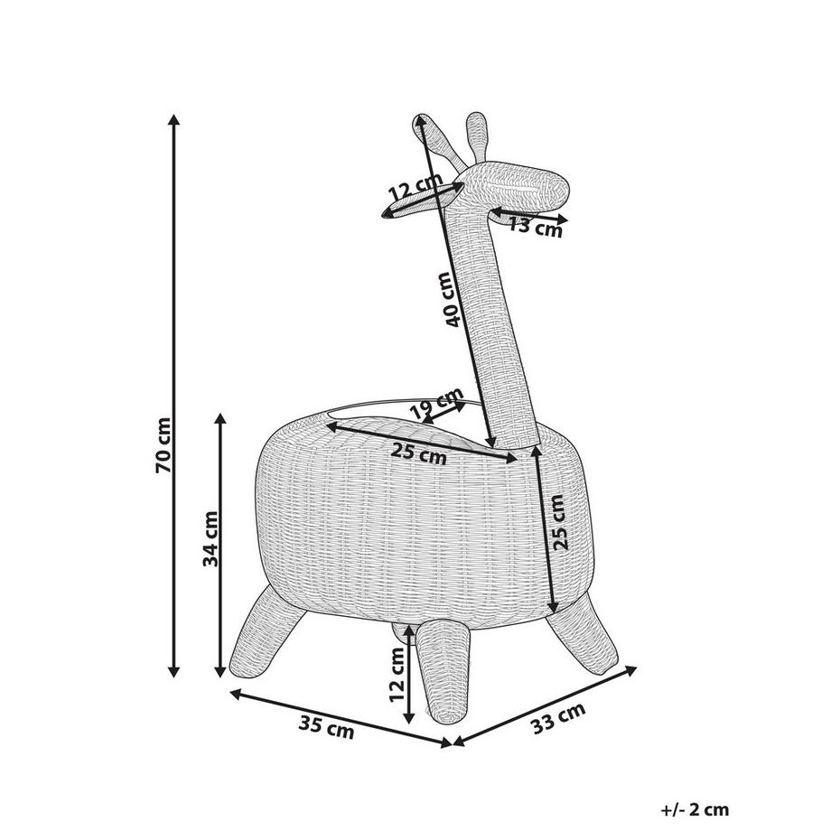 Beliani Korb en Rattan Boho HAINAN  