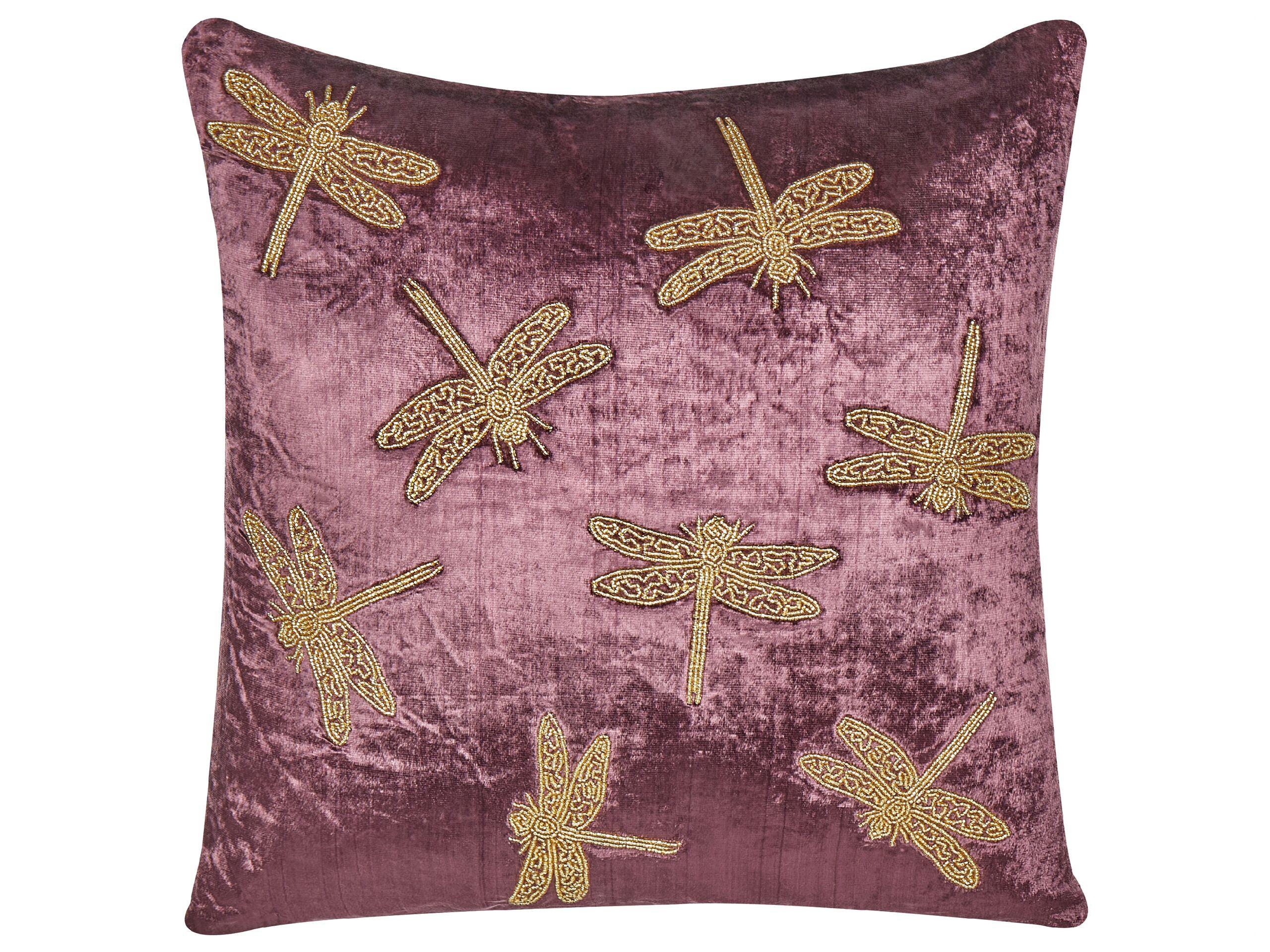 Beliani Coussin en Velours Moderne DAYLILY  