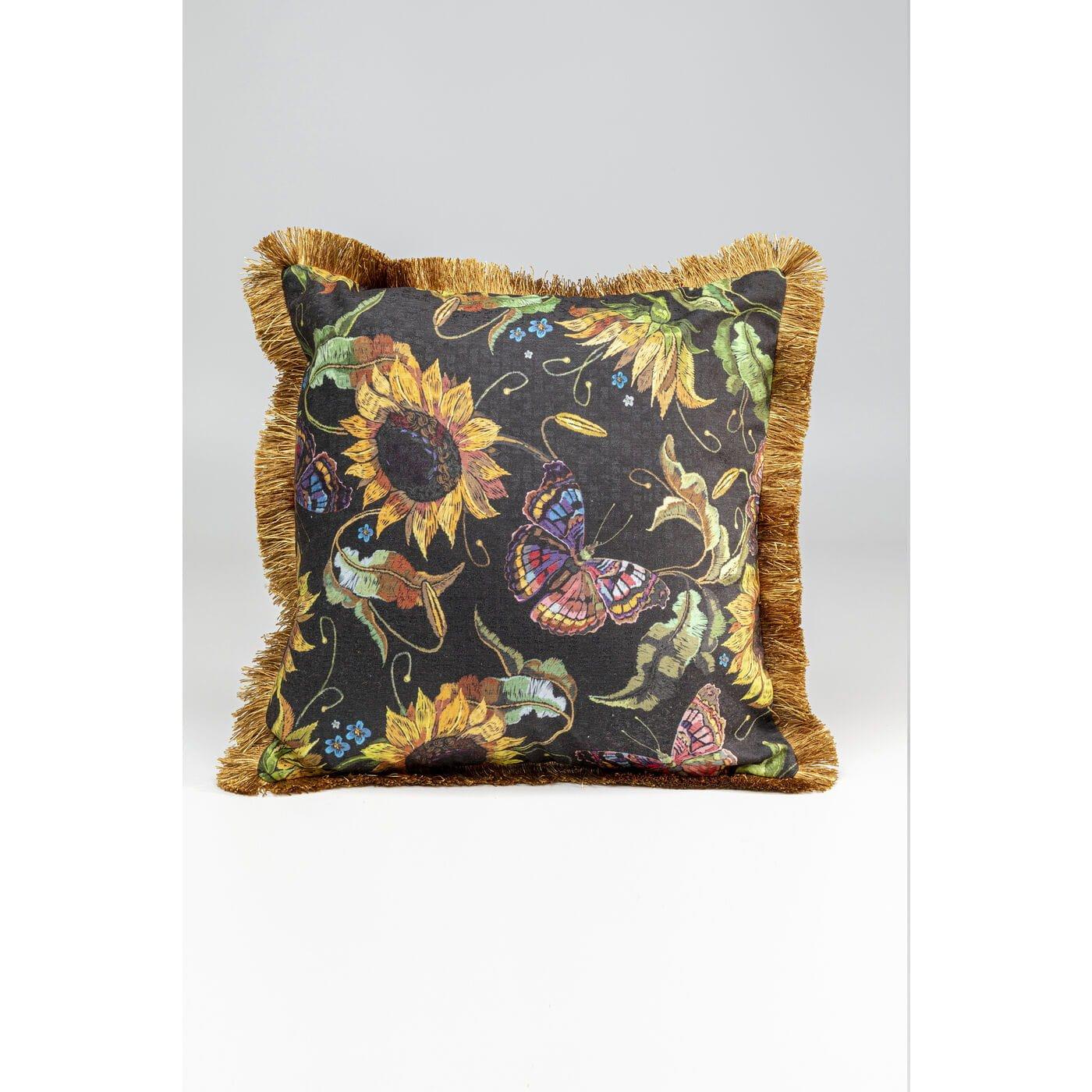 KARE Design Kissen Sunflower Fringe 45x45  