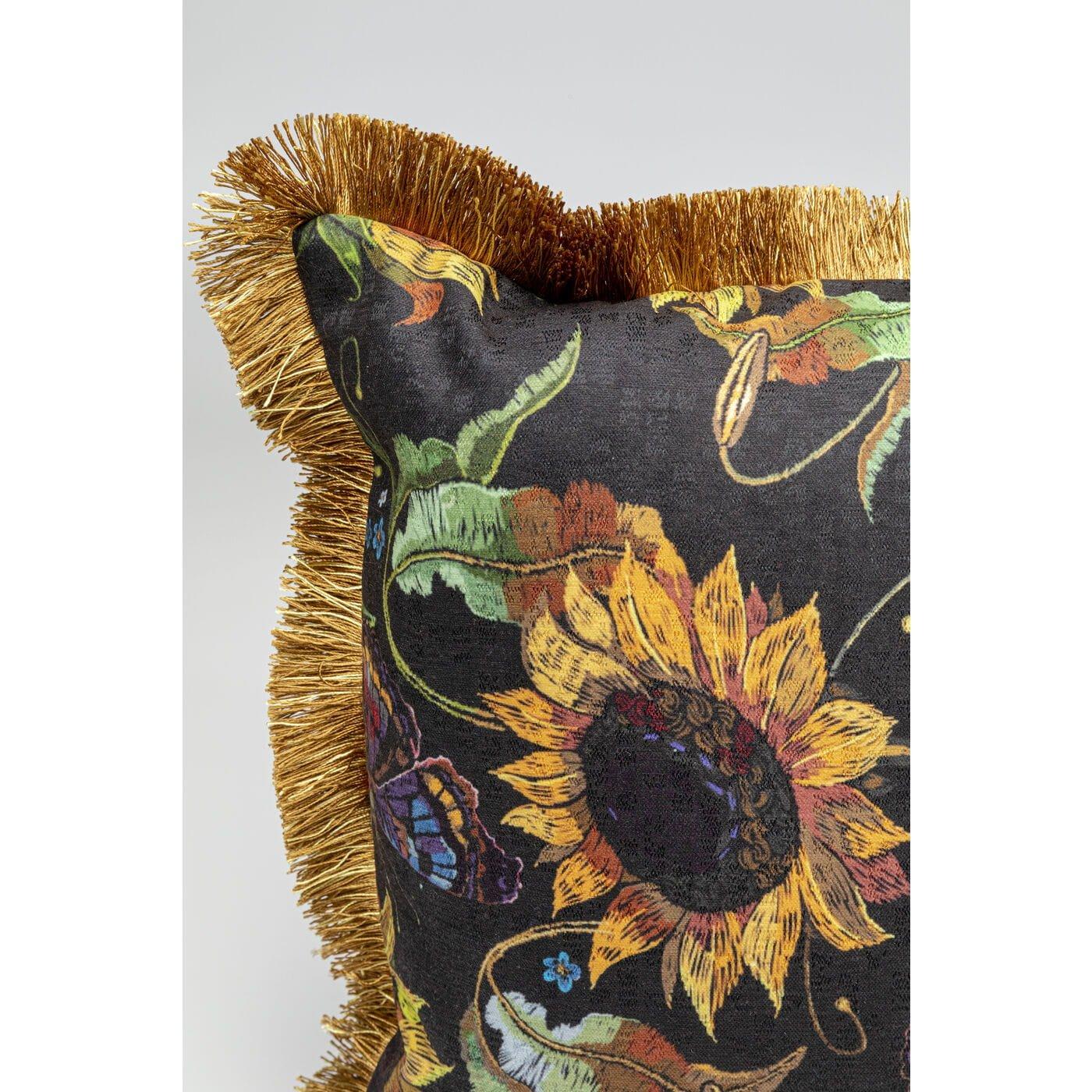 KARE Design Kissen Sunflower Fringe 45x45  