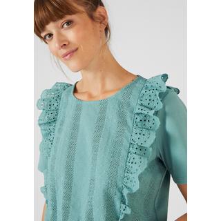 Damart  Tee-shirt bi-matière broderie anglaise. 