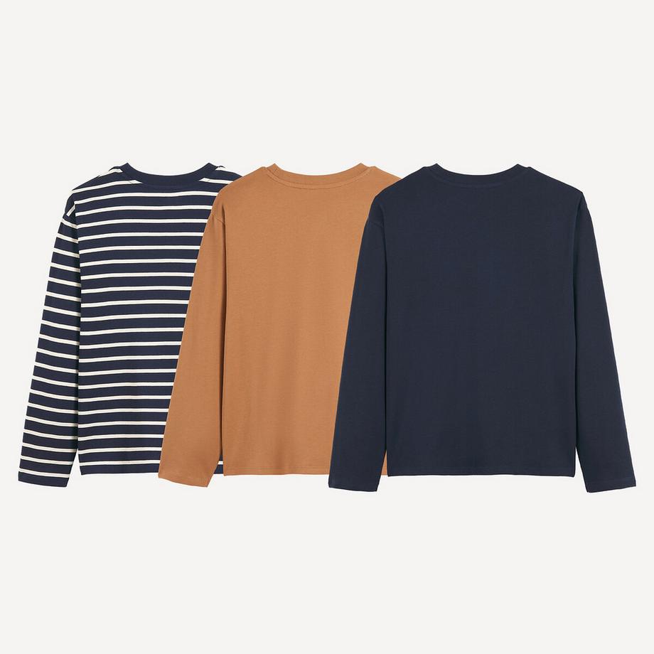 La Redoute Collections  Lot de 3 T-shirts manches longues 
