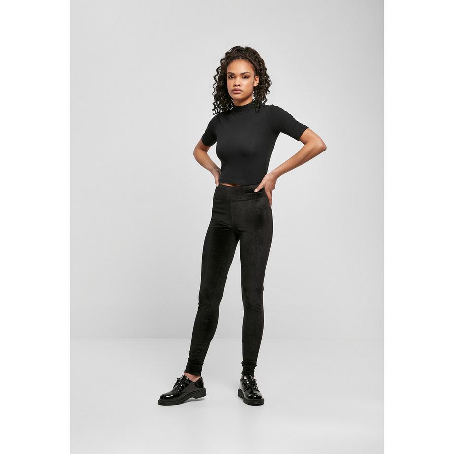 URBAN CLASSICS High Waist Samt Leggings  