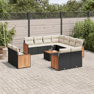 VidaXL set divano da giardino Polirattan  