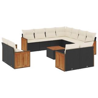 VidaXL set divano da giardino Polirattan  