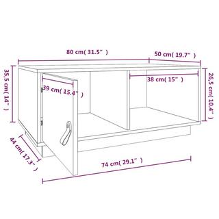 VidaXL Table basse bois  