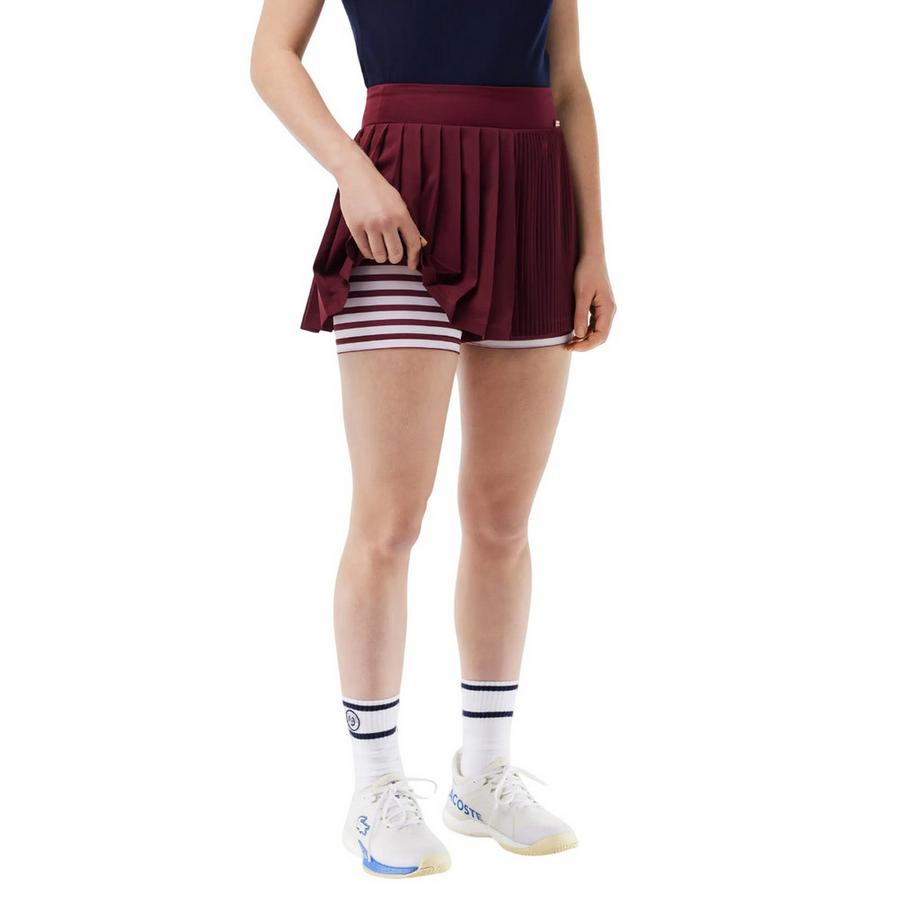 LACOSTE Roland Garros Edition Plissierte Tennisshorts  