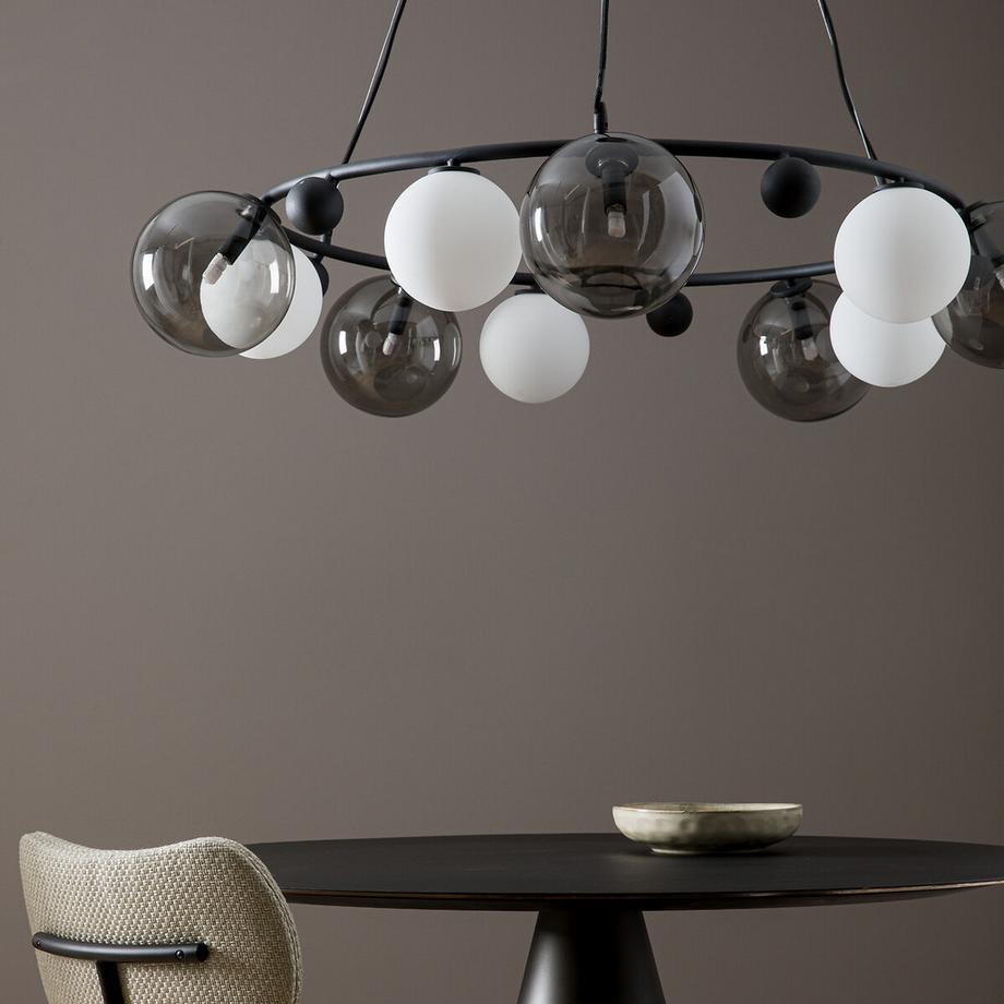 AM.PM  Suspension ronde verre et métal 