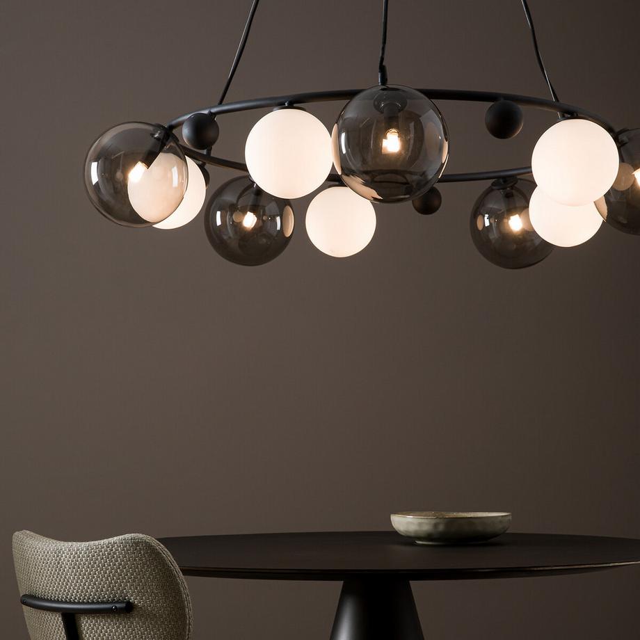 AM.PM  Suspension ronde verre et métal 