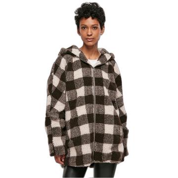 karierter herpa-overize-parka mit kapuze, damen urban claic