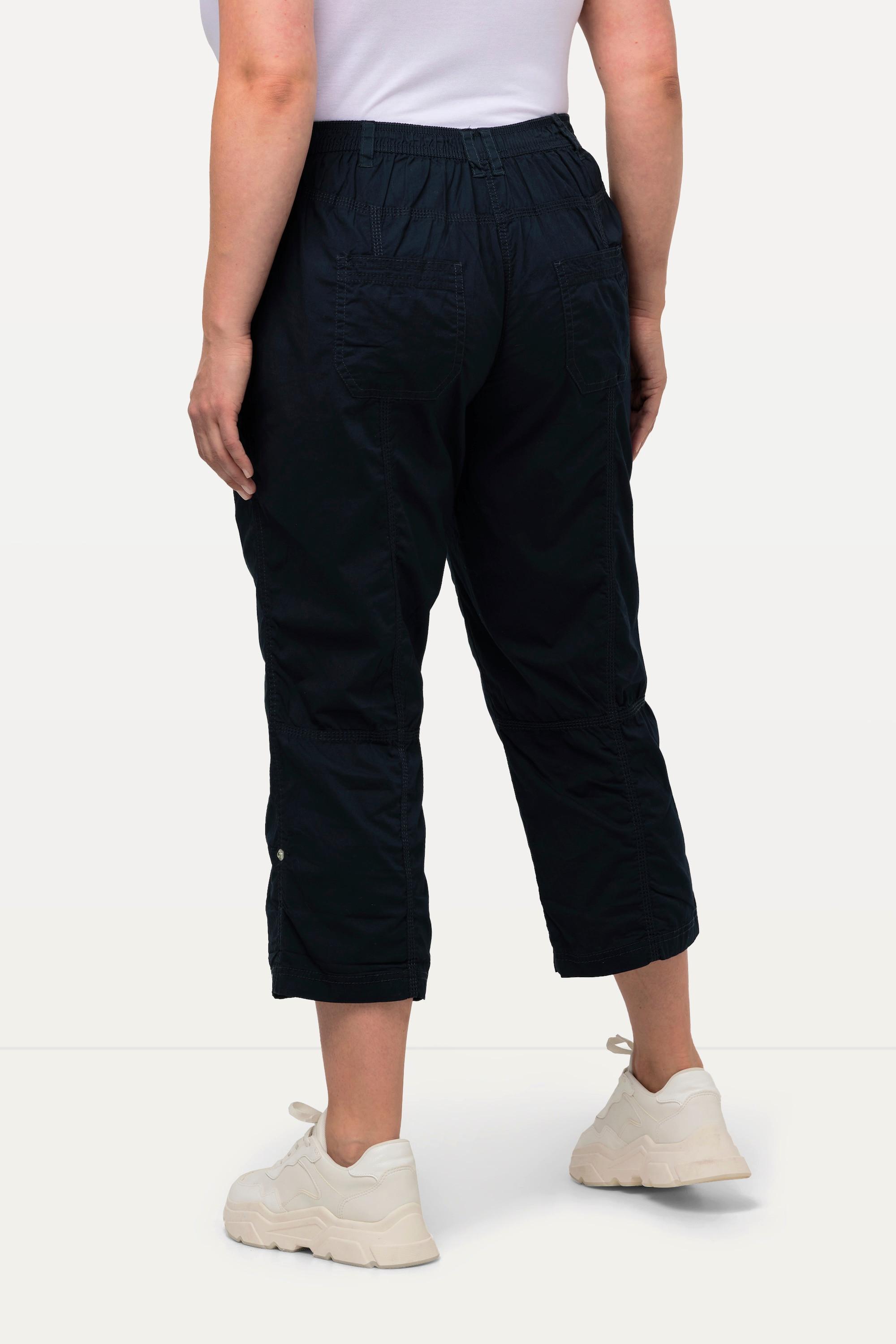 Ulla Popken  Pantalon cargo 7/8 avec attaches, taille confortable 