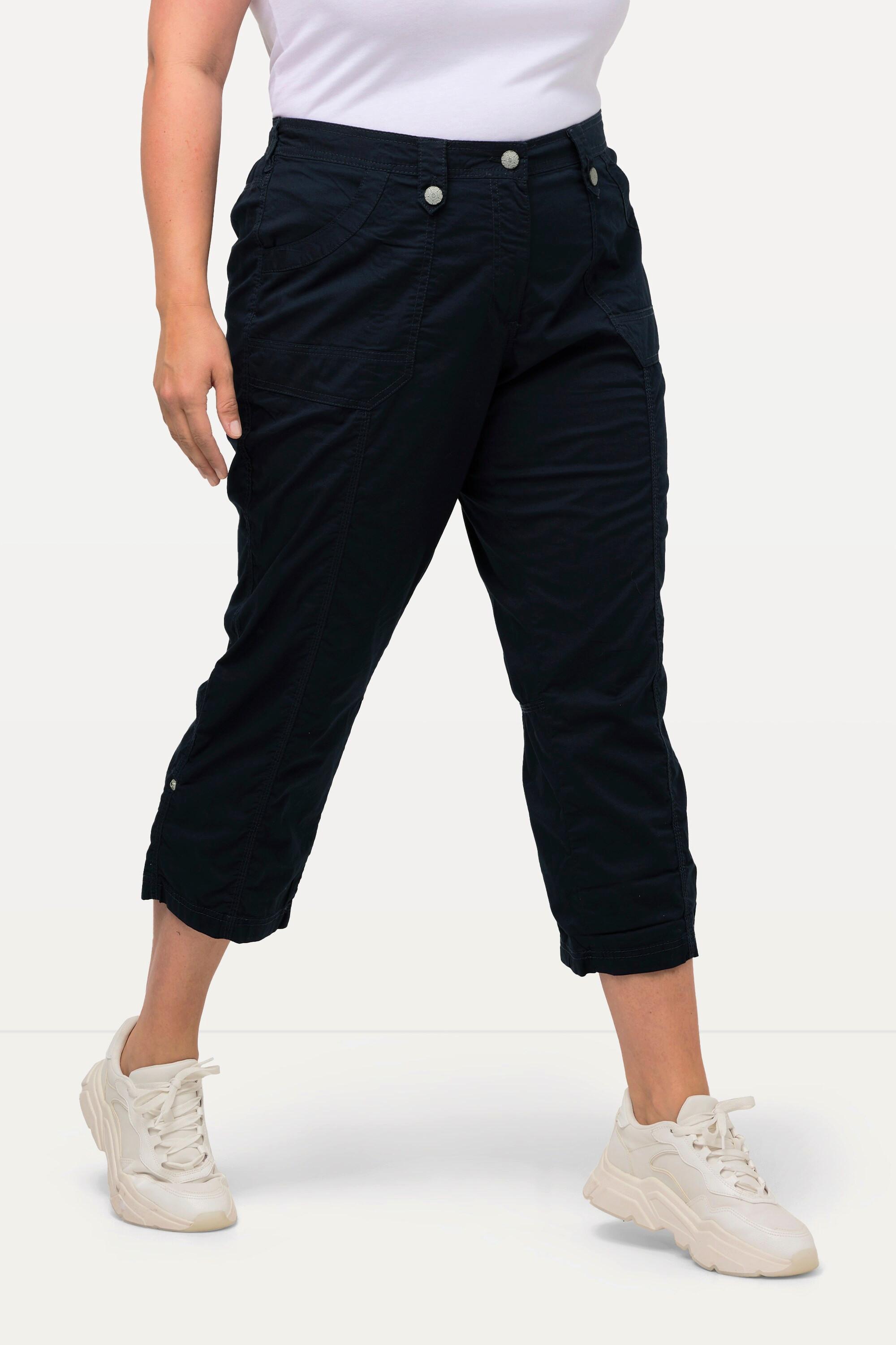 Ulla Popken  Pantalon cargo 7/8 avec attaches, taille confortable 