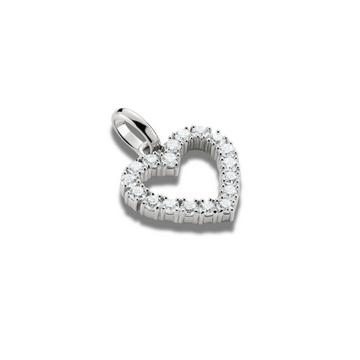 Charm-Anhänger Herz Mit Weißen Steinen – Connect